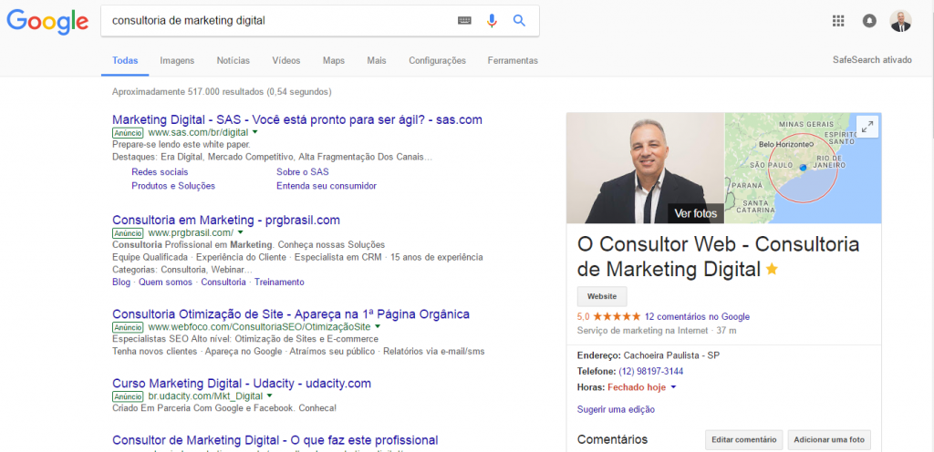 como divulgar minha empresa no Google Marketing Digital