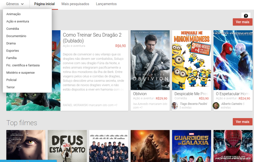 Google Play Filmes