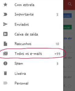 todos os e-mails